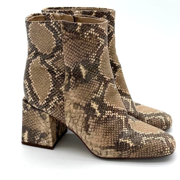 Sam Edelman Codie Snakeskin Casual Edgy Sophisticated Boots 6.5 - Picture 1 of 7